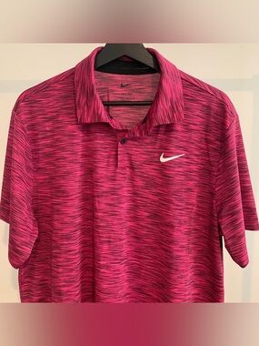 Nike Golf Marled Magenta Performance Polo Men’s Large